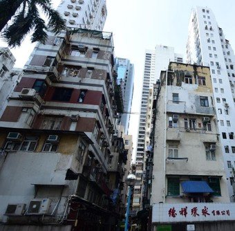 Existing view of Sung Hing Lane/Kwai Heung Street Development Project