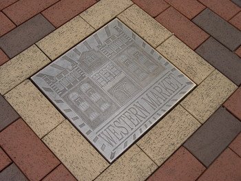 Bronze Plaque on the pavement