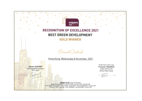 Gold Award - Best Green Development Silver Award - Best Urban Regeneration Project MIPIM Asia Awards 2021
