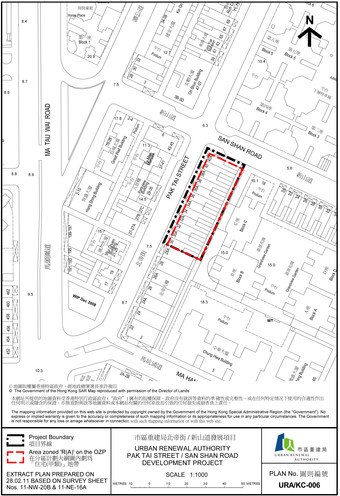 Site plan of Pak Tai Street/San Shan Road project