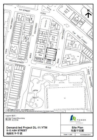Site plan of Ash Street demand-led redevelopment project