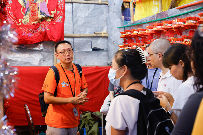 黃競聰說「香港潮人盂蘭節勝會」的傳承面對很大困難，希望透過導賞活動，讓更多人認識及參與盂蘭節勝會，使這傳統節慶活動得以傳承下去。